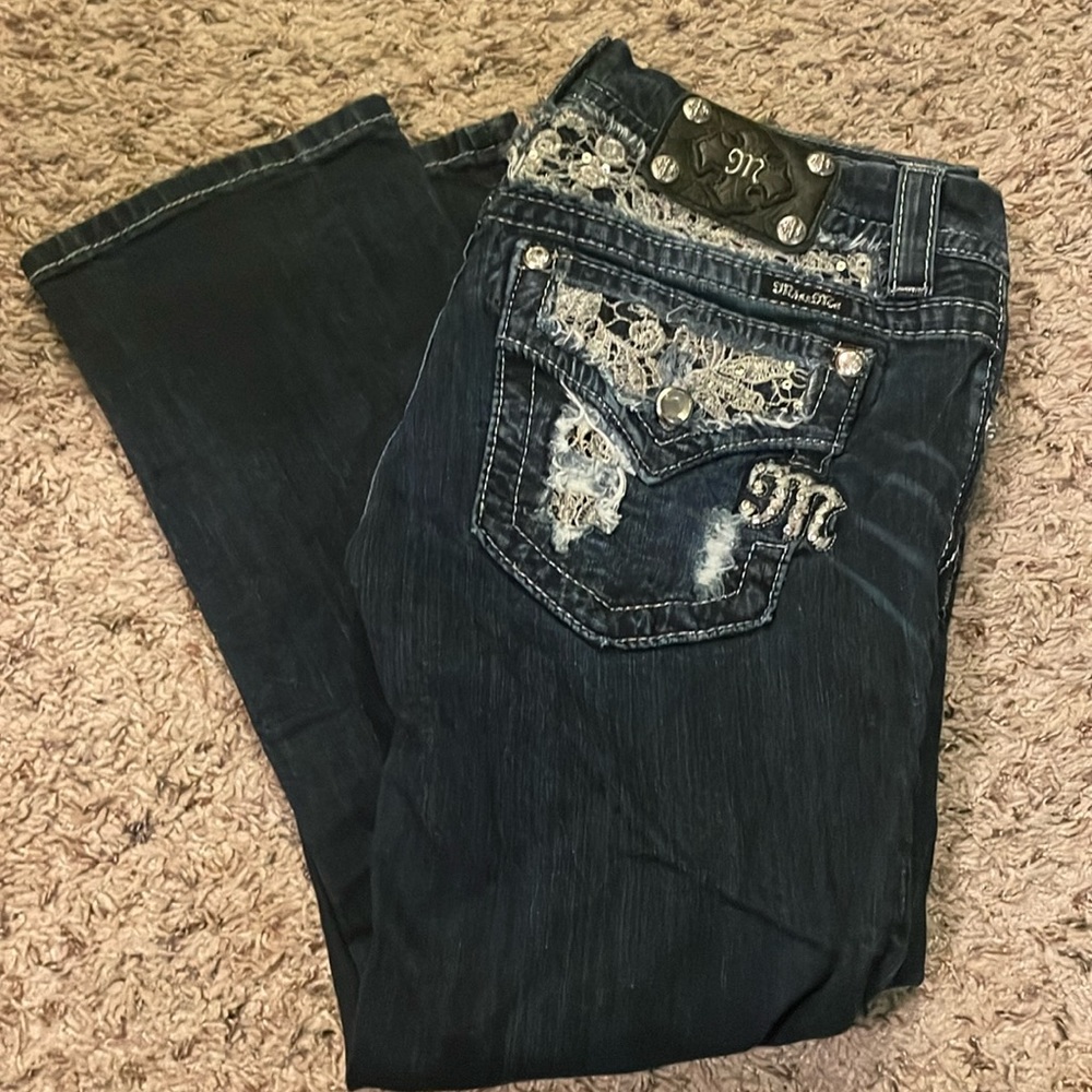 EUC MISS ME CROP DENIM